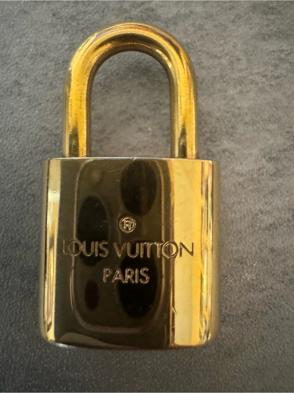 Louis Vuitton Gold Tone Padlock with Key #306